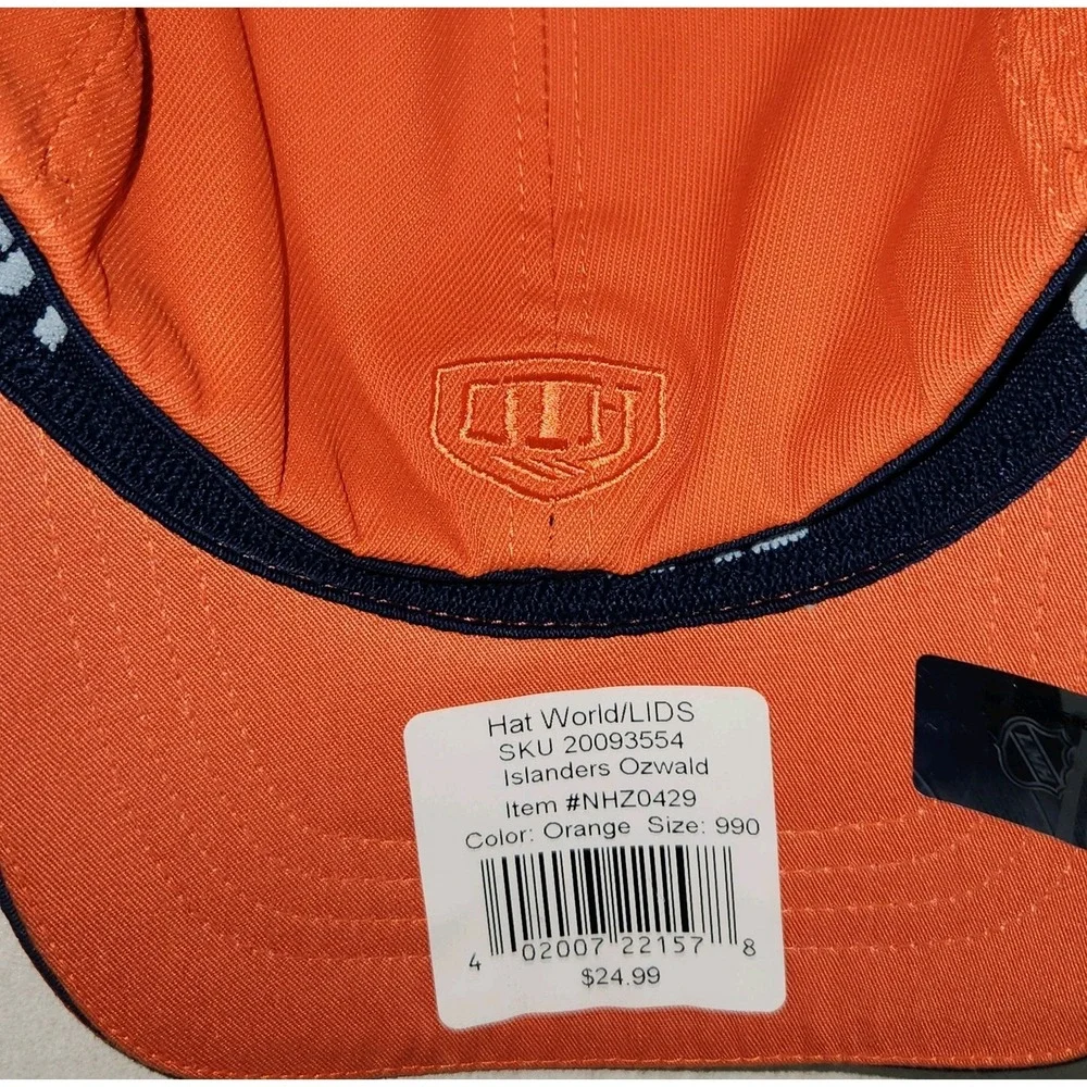 New York NY Islanders Orange Fitted Hat NHL